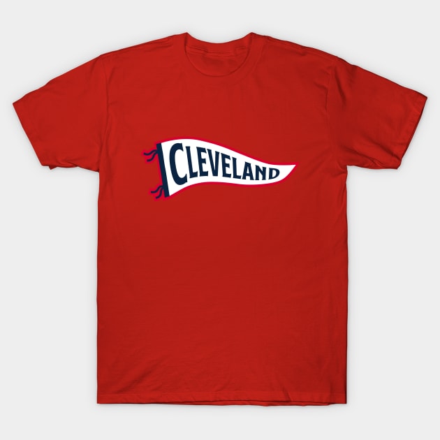 Cleveland Pennant - Red T-Shirt by KFig21